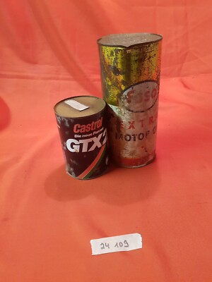 Dosenkonvolut - Esso und Castrol - Vintage Oldtimer Werkstattdeko