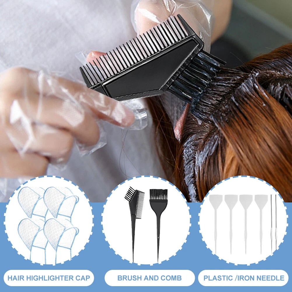 Hair highlighting kits with comb top