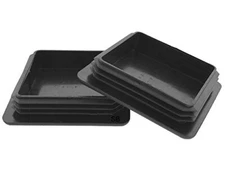 4PCS 3" Square Tubing End Cap Plugs Durable Black Plastic Furniture Inserts