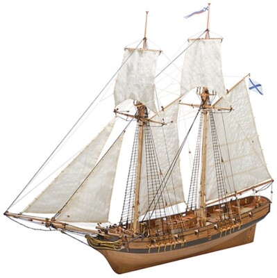 Master Korabel MK0302P DIY Schooner Polotsk + boat  Wooden Kit ship Scale 1:72