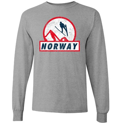 Ski Jumping Norway - Winter Sports Long Sleeve T-Shirt - Sport Grey
