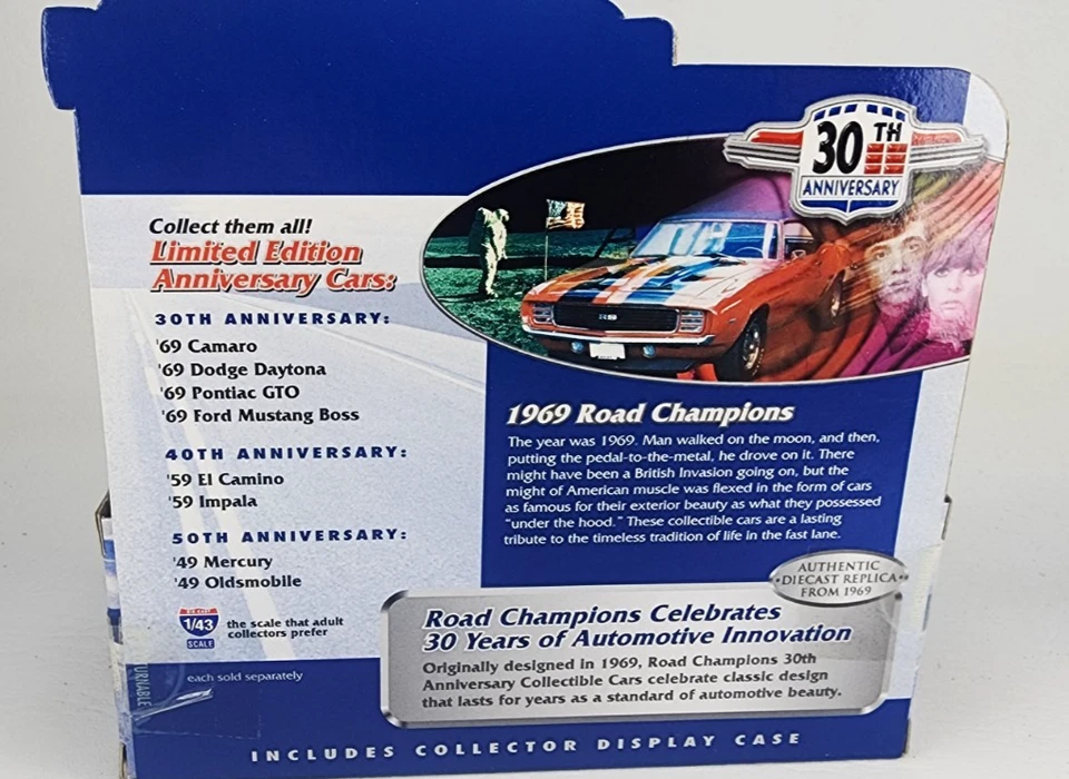 1999 Road Champions 1:43 Scale Diecast *'69 Dodge Superbee * w/case stand in Box - Image 4 of 4