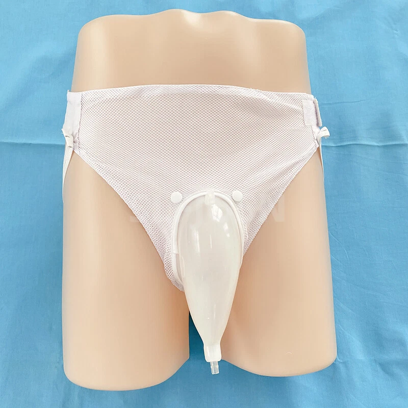 Male Silicone Urine bag Collector Urinal Pee Holder Collector Urinary Incontinen