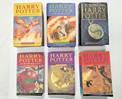 Harry Potter Book x6 1st Edition J.K. Rowling x6 1st Eds various impressions -AF