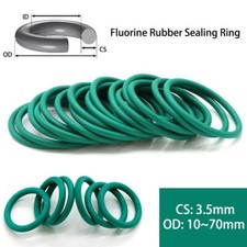 Fluorine Rubber O-Ring  3.5mm Cross Section Sealing Ring Oil Seals Gasket Green