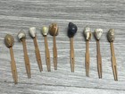Sea Shells Skewer Appetizer Picks forks 3.5" long each cute  Vintage lot of 9 — photo 1