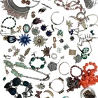 New ListingLG Lot Vintage Costume Jewelry 99% Wearable Pins Necklaces Earrings
