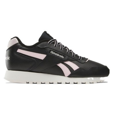 Frauen Reebok Glide Turnschuhe Sport schwarz Leder Schuhe 37