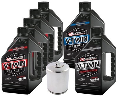MaxHiflo VTTOCK15 Complete Engine Oil Change Kit for V-Twin 6 quart, Regular 