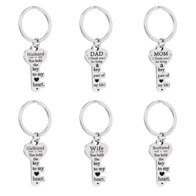 Unique Key Shaped Alloy Keychain Sturdy Alloy Design Lightweight Secure Lock