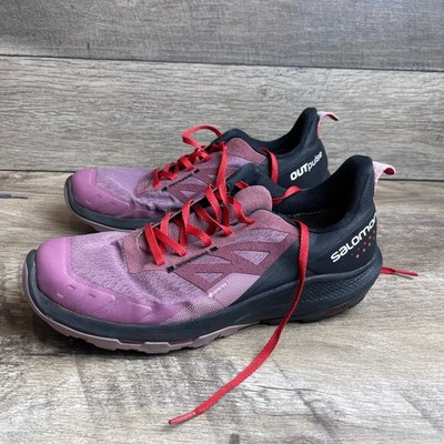 Salomon Outpulse Gtx 416897 Women's 10.5 Hiking Shoes Poppy Red Athletic Sneaker