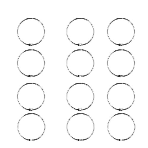 12 Pcs Curtain Accessories Key Rings Binder Book Multi-Purpose Snap Metal Split - Picture 3 of 11