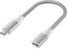 Basesailor Short USB Type C Extension Cable 0.65FT/0.2M 0.65FT/0.2M, Silver