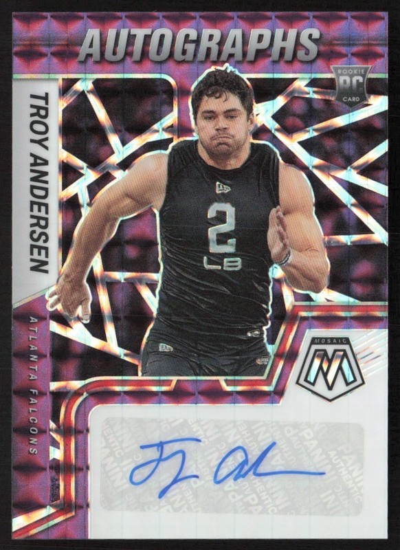 2022 Panini Mosaic Purple 11/49 Troy Andersen Rookie Auto #RAM-TRA TS7