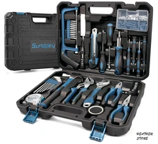 Sundpey 148-Piece Home Tool Kit Household Hand Repair Set w/ Case