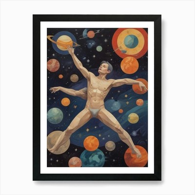 Neptun Kunstdruck gerahmt Wandbild Poster Leinwanddruck Bild