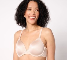 Breezies Women's Bra Sz 40C Shimmer Microfiber Underwire T-Shirt Brown A676623