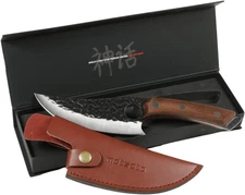 Matsato Chef Knife with Premium Leather Sheath – Japanese Steel Kitchen Knife fo