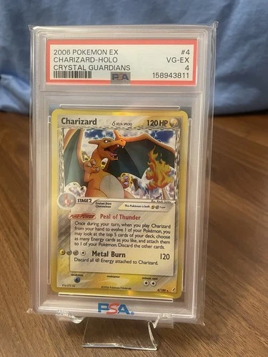 Pokémon Charizard Delta Species Holo Crystal Guardians 4/100 PSA 4 English