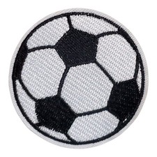 Soccer Ball Patch. Embroidered. Iron On. 2.25"x2.25"