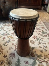 12  Hand-Carved Djembe Drum Rope Tuned African Style 18  Tall
