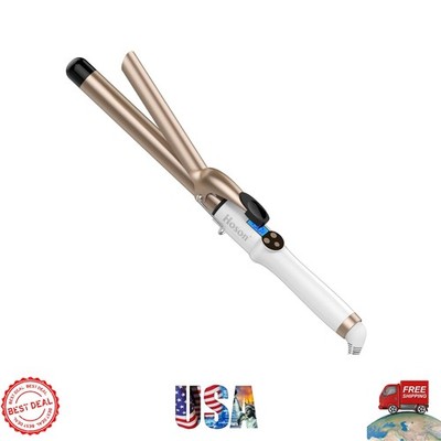 1 Inch Tourmaline Curling Iron - LCD, 9 Heat Settings for Safe Styling
