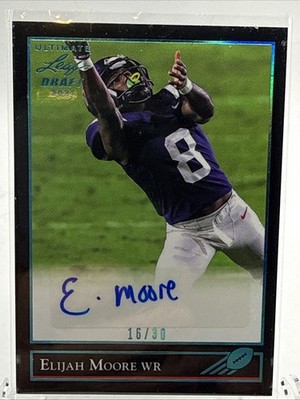 2021 Leaf Ultimate Draft #BG-EM2 ELIJAH MOORE RC Auto /30, Ole Miss, Phil Eagles