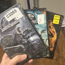 Jurassic World Trilogy DVD Chris Pratt, Dominion, Fallen Kingdom, Bryce Dallas