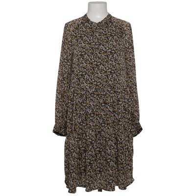 Ichi, Kleid, Größe: S, Schwarz/Gelb/Weiß, Polyester, Blumen, Damen #Bjm
