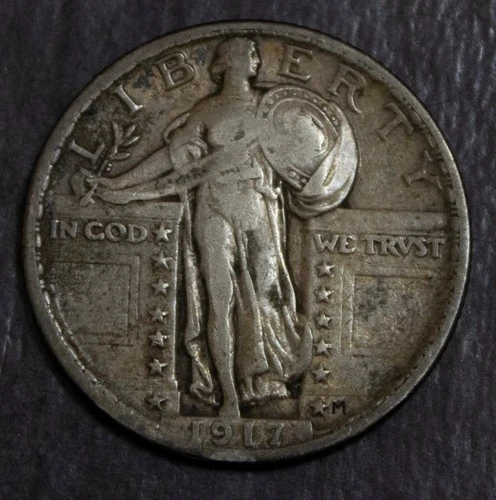 1917 Type 2  Standing Liberty Quarter VF     Lot 4471