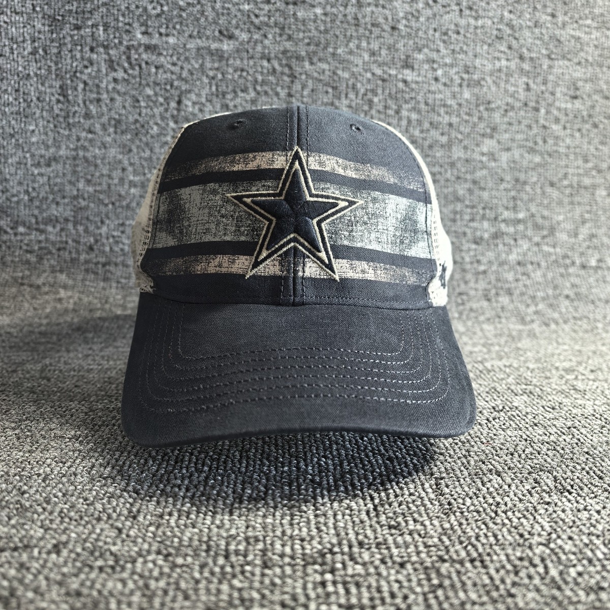 '47 Brand Dallas Cowboys NFL Black Trucker Hat Mesh Snapback Cap