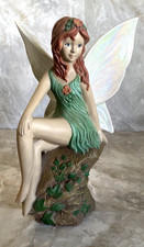Gare Ceramic Bisque Fairy Sitting On Rock in ...