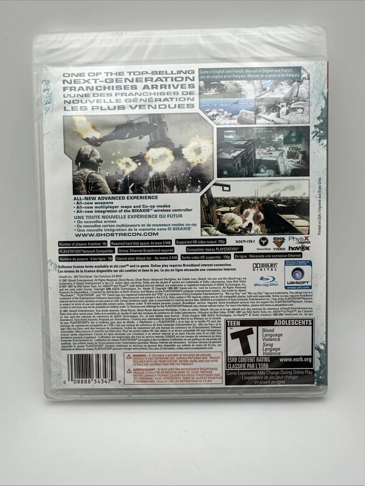 Ghost Recon: Advanced Warfighter 2 PS3 - Brand New Factory Sealed OOP NOS Rare - Image 3 of 3