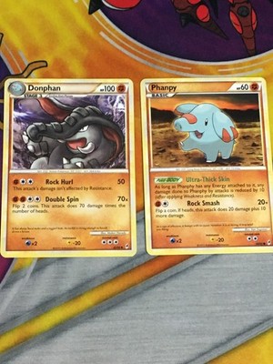 D941 POKEMON TCG CALL OF LEGENDS PHANPY 66 DONPHAN 42 LP-DMG