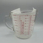 Pyrex 4 Cup (32oz) Measuring Cup #532 D Handle Red Lettering Made in USA Vintage