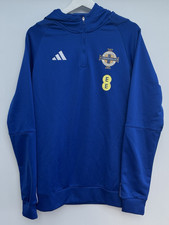 Northern Ireland 2022/23 Football Training Top Adidas 1/4 Zip Jacket Mens Small