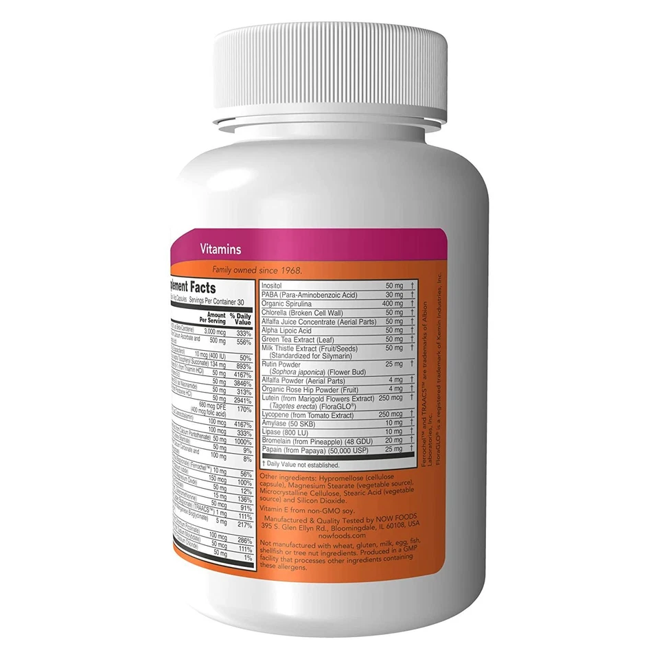NOW Special Two - 120 cápsulas vegetales con superalimentos verdes y extractos de hierbas Foto 3 de 4
