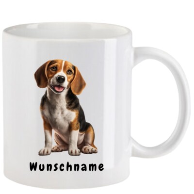 Tasse mit Beagle  - mit oder ohne Wunschname - 10 Motive