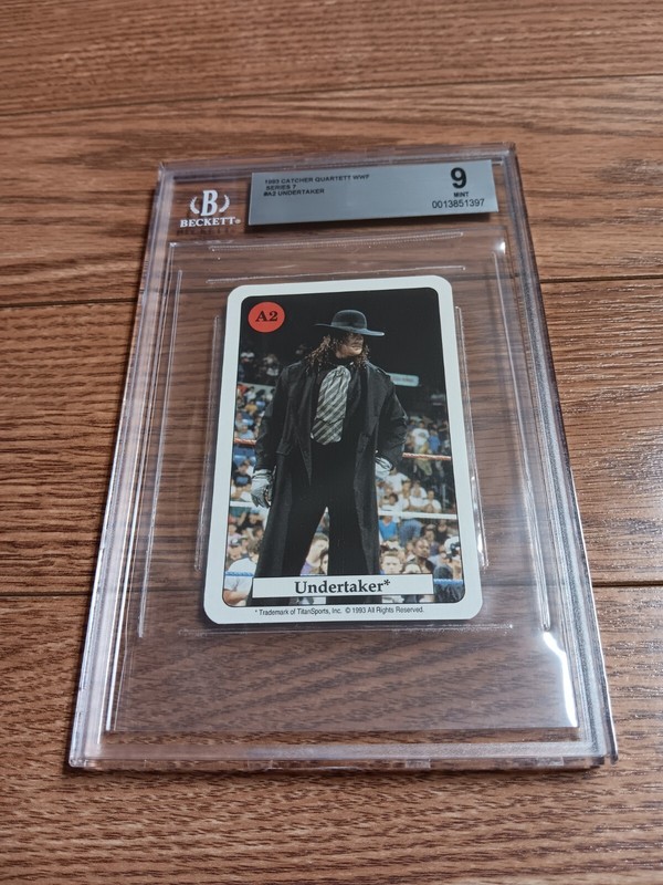 1993 WWF Catcher Quartett Undertaker German Wrestling Card BGS 9 WWE POP 1, 0^