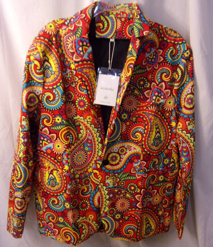 Men's Wisholic Paisley Blazer/Sport Coat Size XL New With Tags