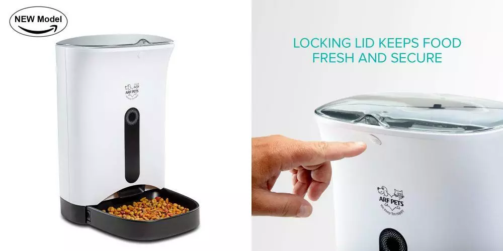 Arf Pets Automatic Pet Feeder Food Dispenser for Dogs Cats