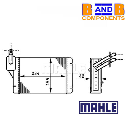 HEATER MATRIX & SEAL VW GOLF MK2 & MK3 RHD MAHLE BEHR OEM C39 - Picture 2 of 6