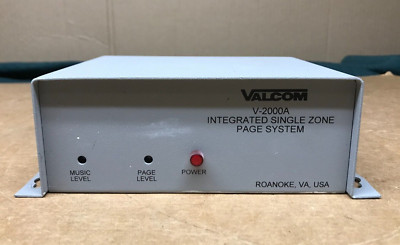 Valcom V-2000A 1 Zone One-Way Basic Integrated Page Control with Power Cord