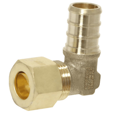 1 Pack XFITTING  1/2'' Pex B X 3/8'' OD Compression Elbow