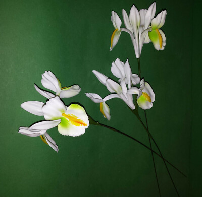 Iris weiß, am Draht, Kunststoff, 3 Stück