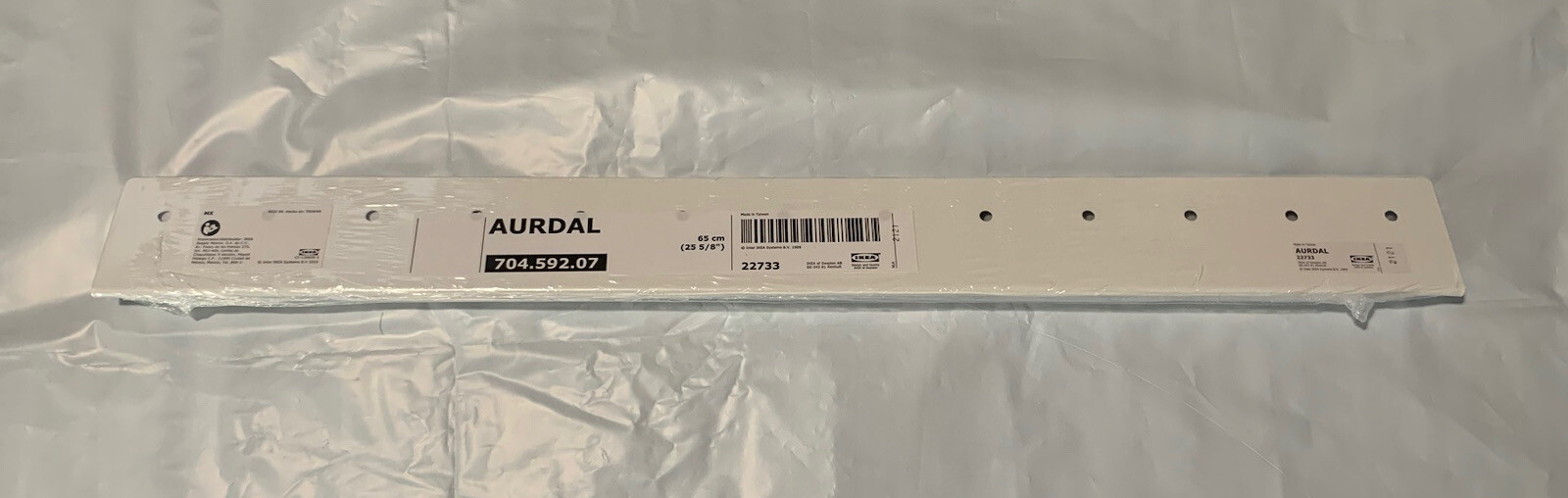 IKEA AURDAL 255/8" Suspension Rail White (704.592.07) for sale