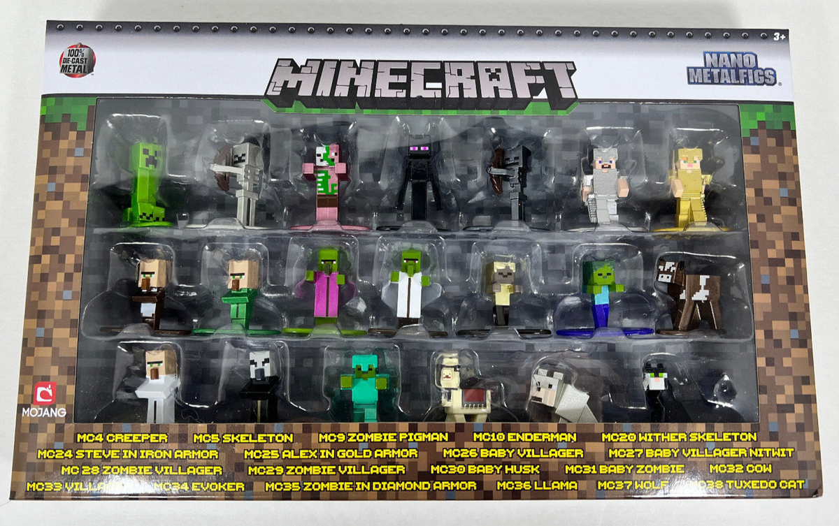Jada Nano MetalFigs: MINECRAFT 20-Pack 1.65" Mini Die-cast Metal