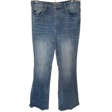 KanCan Blue Flare Wide Leg high waist Jeans style KC7340M size 15 31