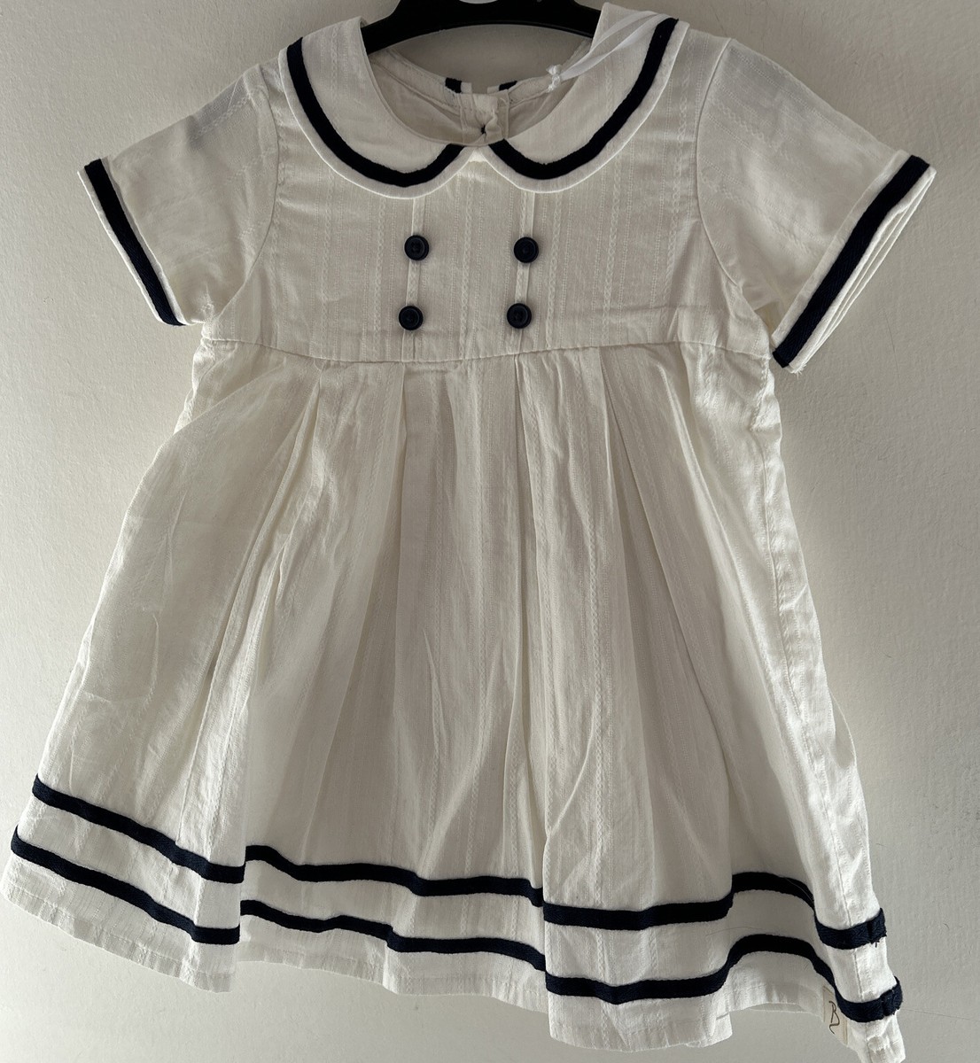 Billie Faiers 12-18 Months Cream Nautical Lined Dress Pants