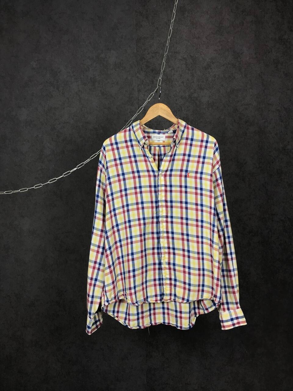 YSL Yves Saint Laurent camicia multicolore lusso